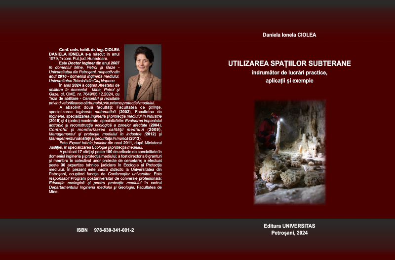 UTILIZAREA SPAȚIILOR SUBTERANE - îndrumător de lucrări practice, aplicații și exemple
